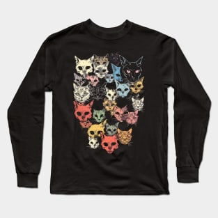 Cat Skull Science Long Sleeve T-Shirt